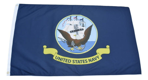 F85 US Navy Flag 3'x5' Ft Polyester Wholesale & Bulk Price $2.40 (Premade)