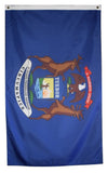 F57 Michigan State Flag 3'x5' Ft Polyester Wholesale & Bulk Price $2.40 (Premade)