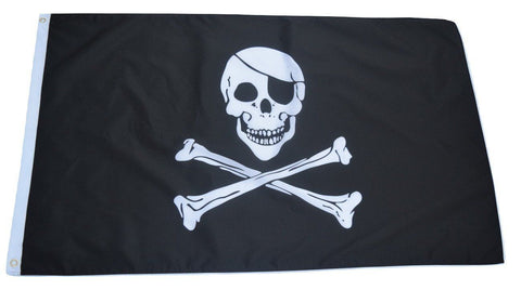 F82 Pirate flag 3'x5' Ft Polyester Wholesale & Bulk Price $2.40 (Premade)