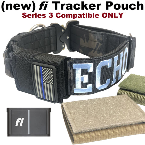 Blue – Military Tactical Dog Collar With Personalized Name Patch