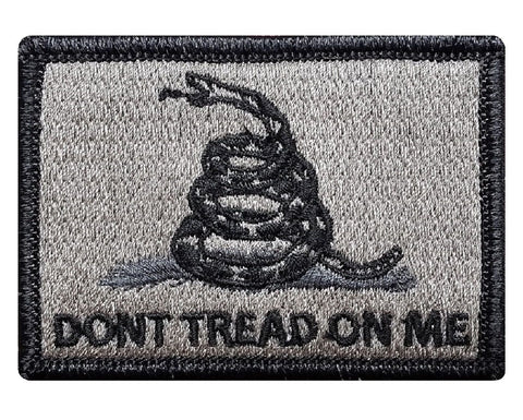 V46 Tactical Gadsden flag patch Dont Tread on Me Coyote Brown Foliage 2"x3" Hook fastener *Made in USA* - Bullrun Flag Embroidery