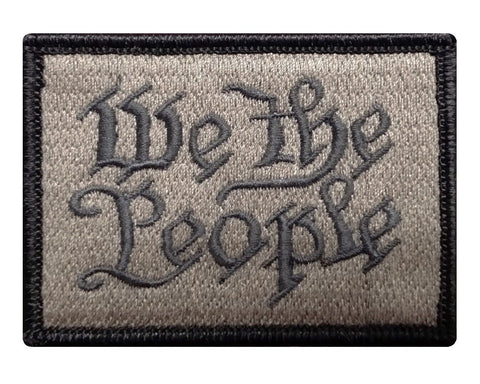 V52 Tactical We The People Patch Coyote Brown 2"x3" Hook fastener Back *Made in USA* - Bullrun Flag Embroidery
