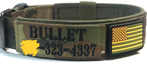 Green - K9 Tactical Dog Harness Custom Name Patch - Pet Supply Mafia