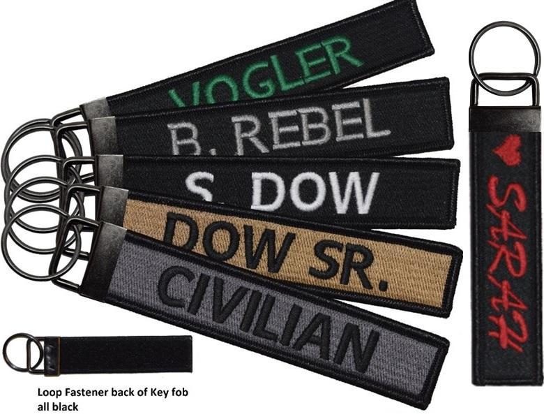 Monogrammed Keychains Key fob Personalized embroidered needlepoint key