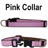 Custom dog Collars Personalized Embroidered dog collars with Name 1 inch Pink