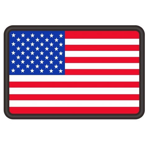 Tactical USA Flag Patch with Detachable Backing - Red White & Blue
