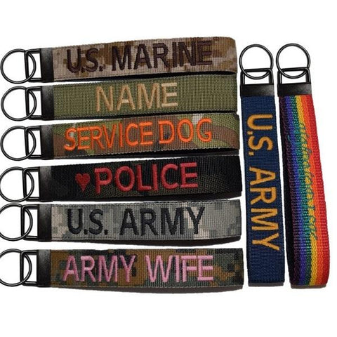 2PCS Customizable Name Patches with Hook Fastener，Personalized Tactical  Morale Embroidered Name Tapes with American Flag Patch for Hats Caps Bags