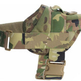 Tactical k9 dog harness vest multicam camo thick big